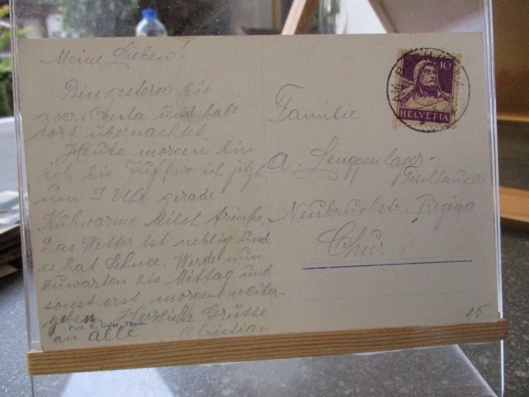 Ansichtskarten: Avers Juf Postkarte    1 – Gebraucht aus Felsberg von sanwill 1