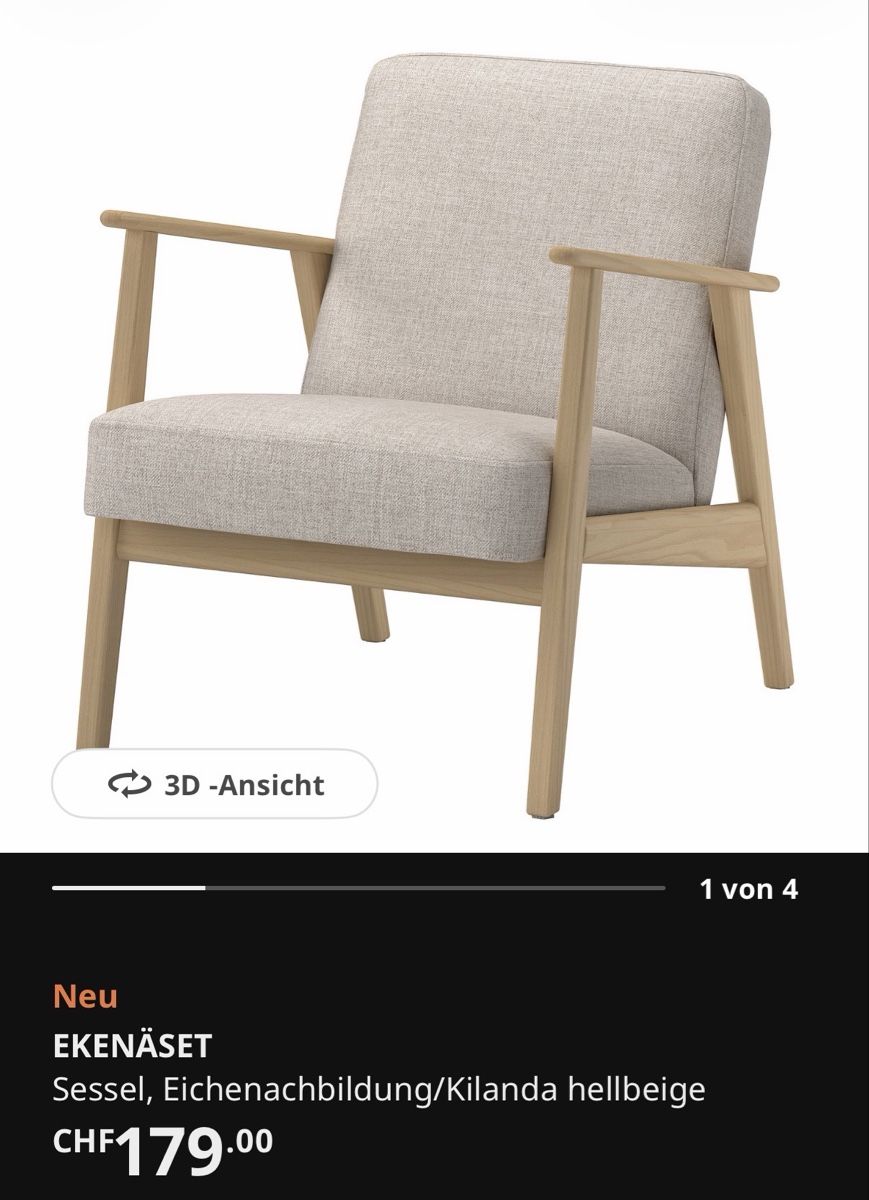 Ikea Poltrone: Ikea Ekenäset Sessel – Usato da Egerkingen venduto da muli1994 3