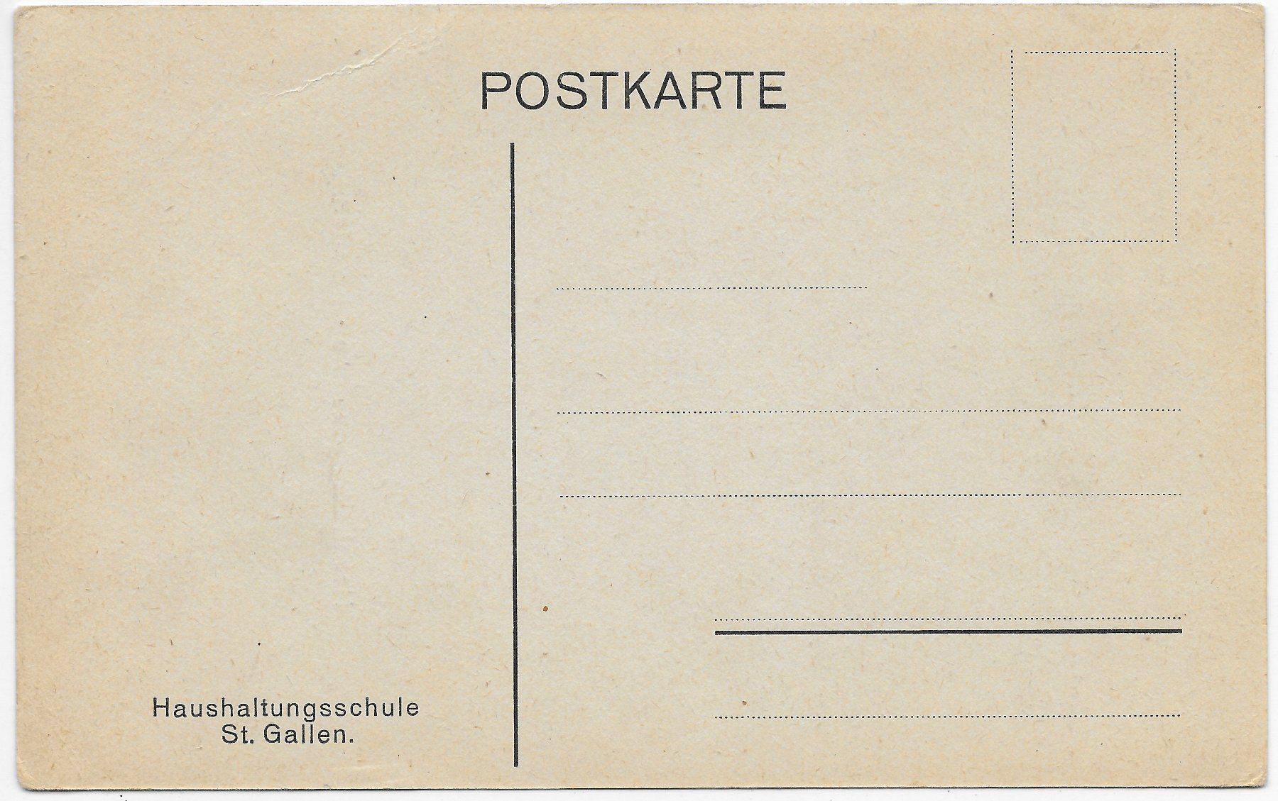 Ansichtskarten: Haushaltungsschule St. Gallen – Gebraucht aus Hefenhofen von Richsalz 1