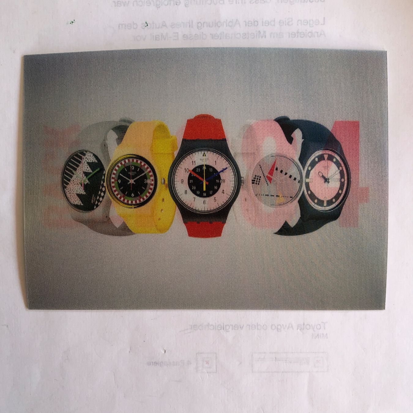 Cartoline postali: Swatch Werbe-Postkarte – Usato da Biel/Bienne venduto da winnertaco 1