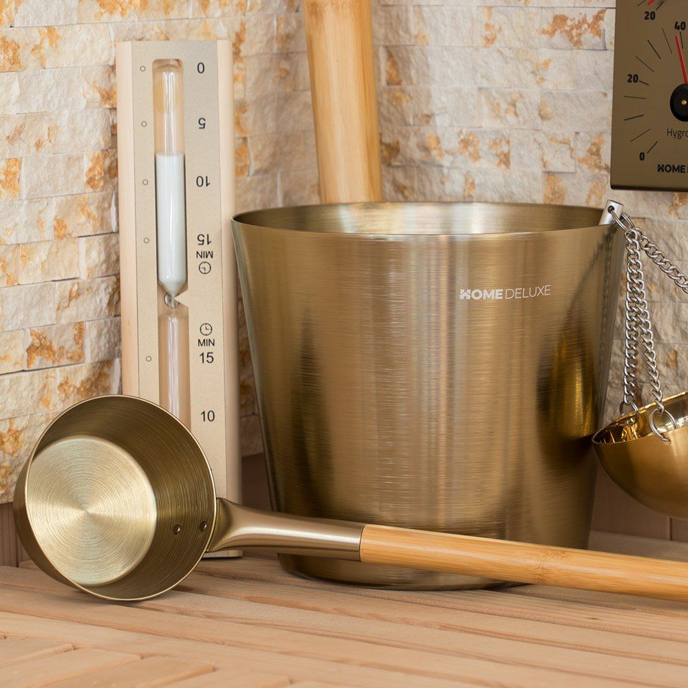Sauna & Accessori: Saunazubehör THOR - Komplett Set - Gold – Nuovo e nell'imballaggio originale da Wallenwil venduto da toesstal-vertrieb 2