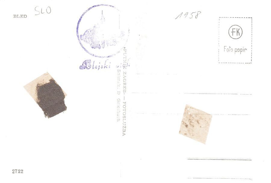 Cartoline postali: Bled, Kirche, datiert 1958 – Usato da Frauenfeld venduto da POML 1