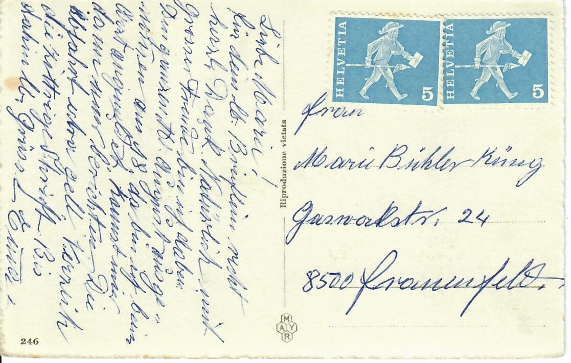 Cartoline postali: Biasca Panorama – Usato da Hochdorf venduto da Ziegel-16 1