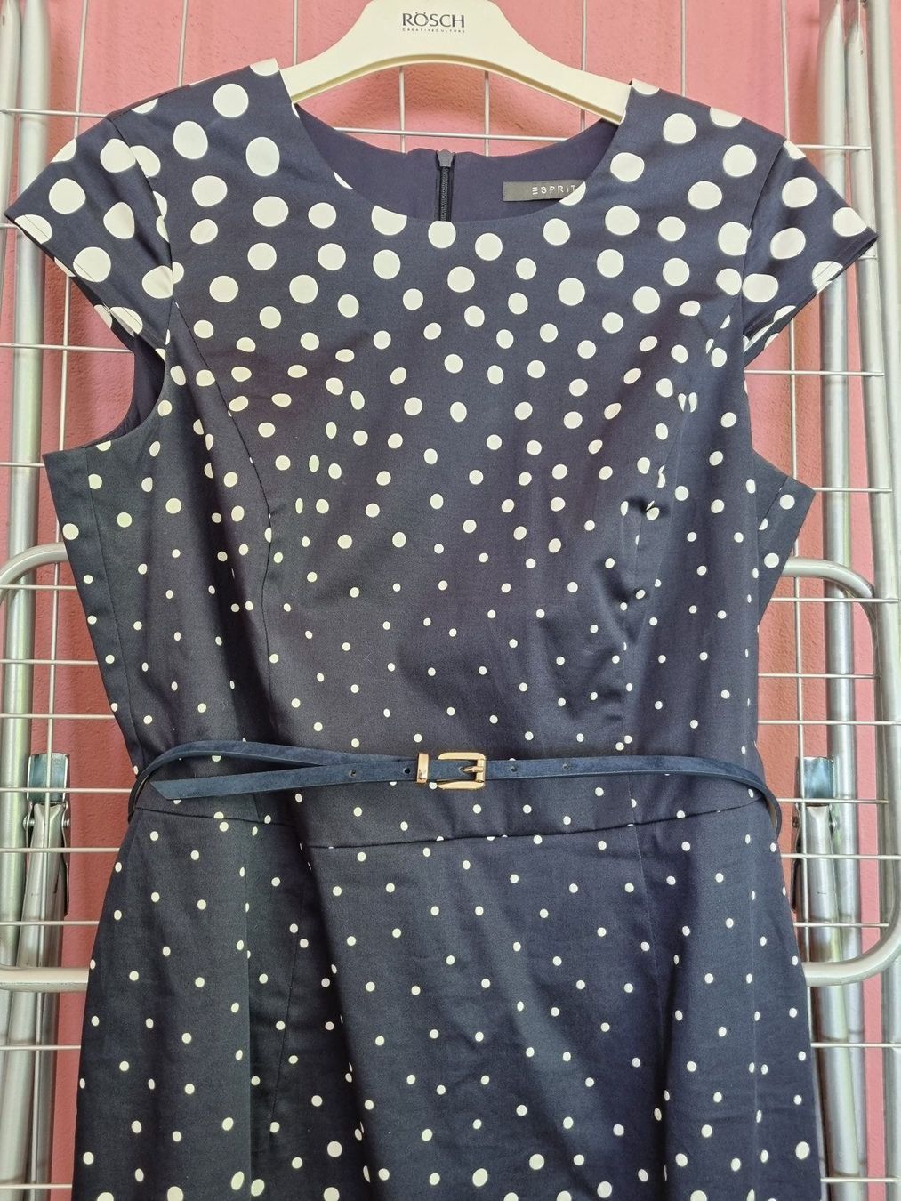 Esprit Vestiti: Dottkleid, Punktekleid, Marineblau Weiss – Nuovo (secondo la descrizione) da Küsnacht ZH venduto da shrek70 3