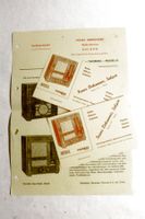 Original Infoblatt: THORENS IMPERIAL & Visitenkarten um 1948