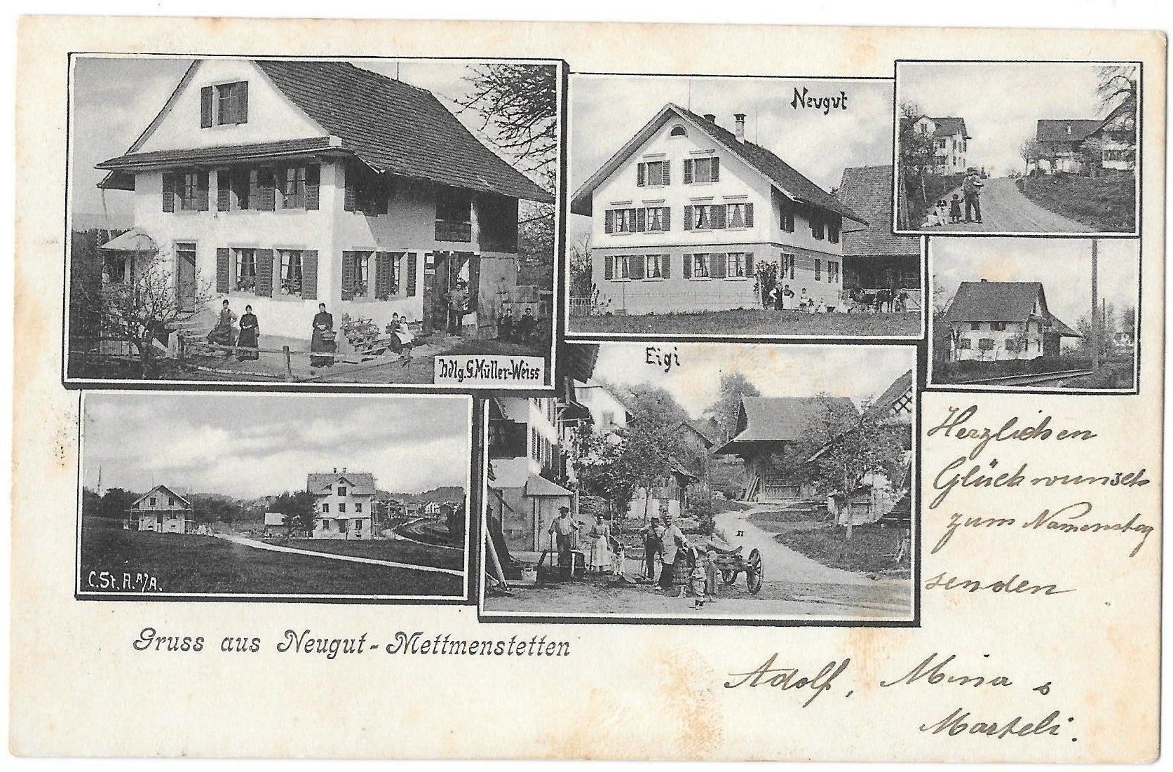 Cartoline postali: Neugut - Mettmenstetten 6 Bilder – Usato da Olten venduto da clotaldi