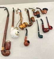 Sammlung alter Pfeifen – 10 Stück Holz, Porzellan, Bruyère