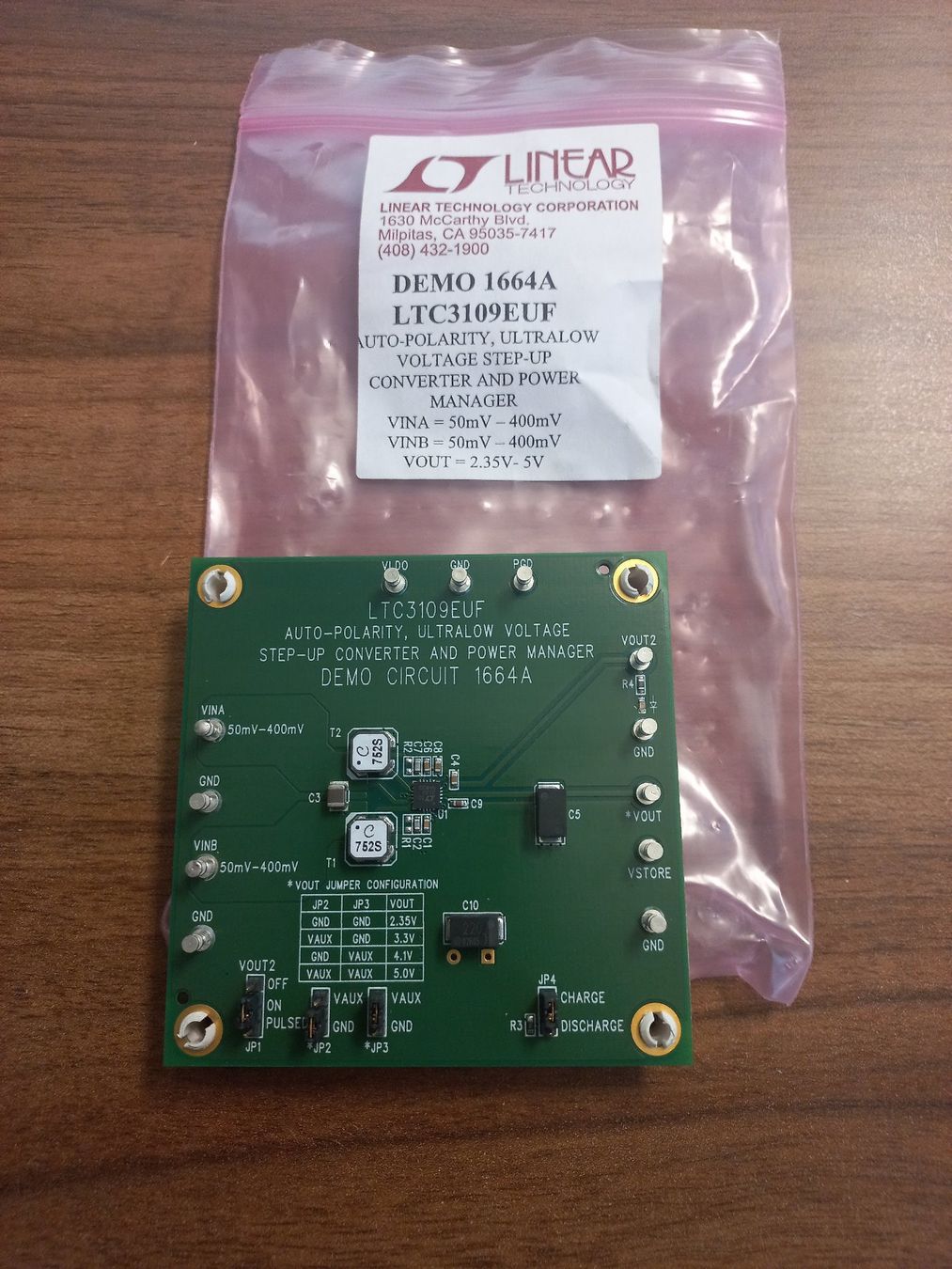 Componenti elettronici: Neuwertiges Evalboard Analog LTC3109 DC1664A – Nuovo (secondo la descrizione) da Wiesendangen venduto da 27viper27 1
