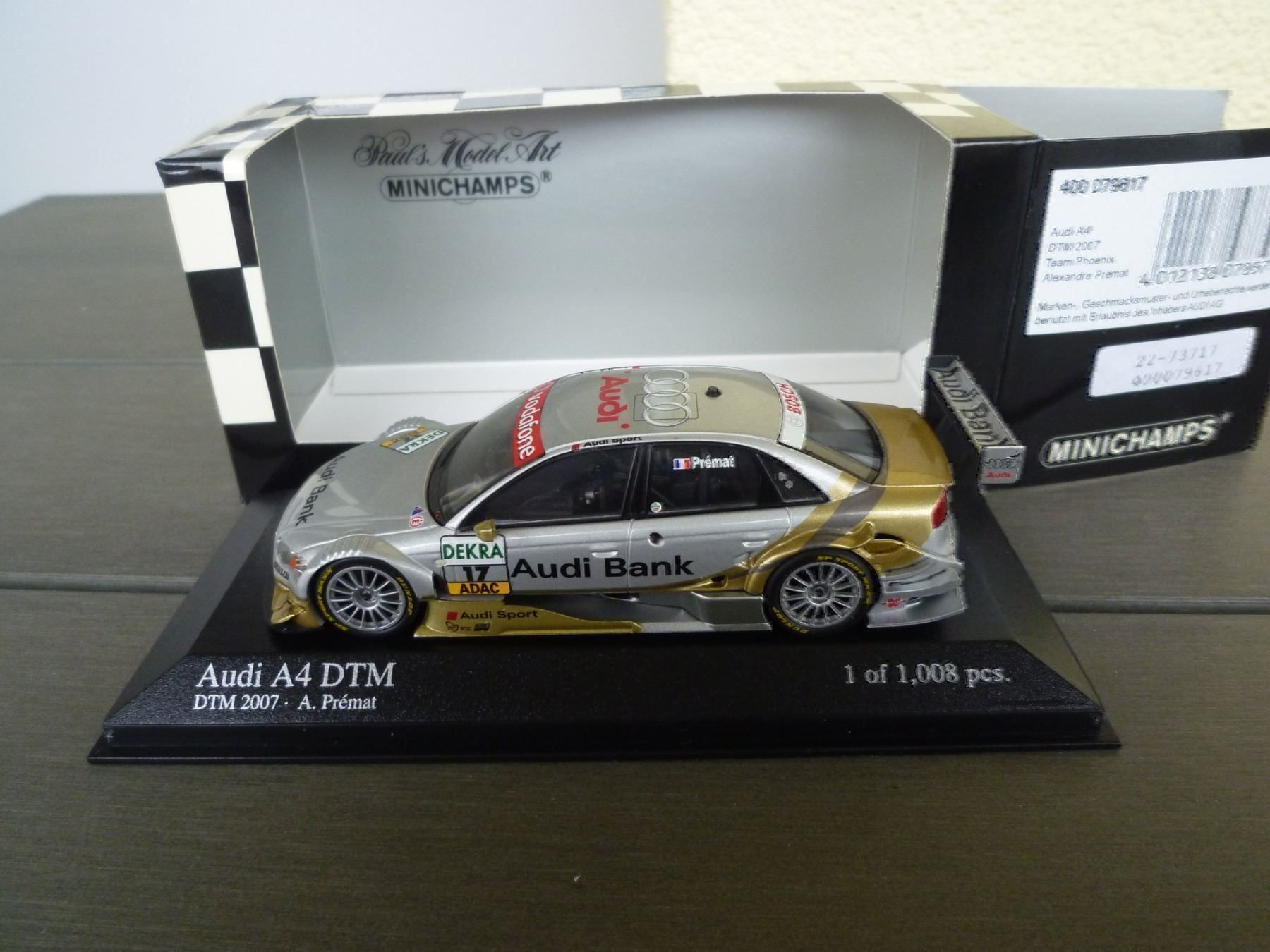 Minichamps Modellini d'auto: Audi A4 (DTM 2007) "Prèmat" – Nuovo e nell'imballaggio originale da Flawil venduto da Imperiosud 1