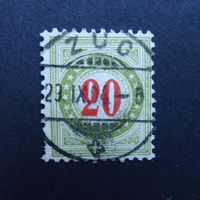 1904 Nr. 19Gc Type II(K) Vollstempel ZUG