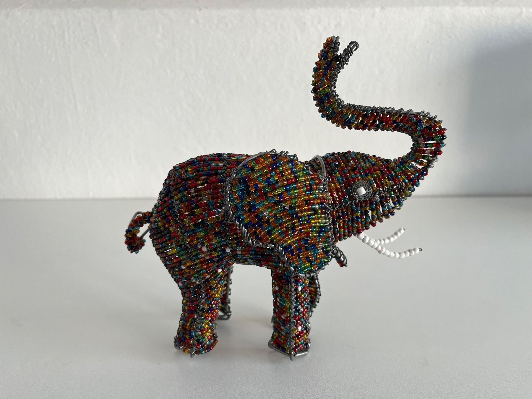 Statuette: Elefant aus Metalldraht mit Steckperlen – Usato da Wetzikon ZH venduto da seli03 5