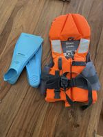 Gilet de sauvetage 15/30 kg + paire de palmes taille 30/32