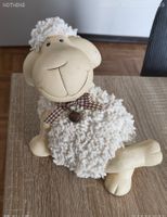 Deko Schaf Figur Stoff und Keramik gebraucht