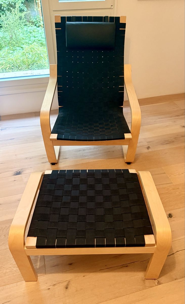 Ikea Poltrone: IKEA Lounge Chair mit Fusshocker – Usato da Luzern venduto da psz_757t 1