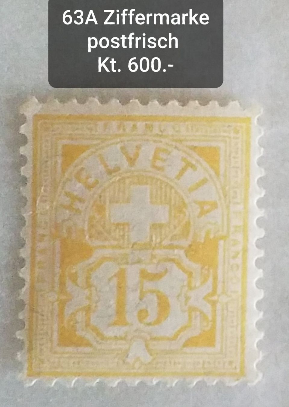 Alle Briefmarken: ST231)) 63A, Ziffermarken postfrisch Kt. 600.- – Neu (gemäss Beschreibung) aus Baden von Eggi