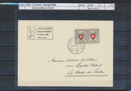 1950 Lachen, "Sängerfest", Automobilpost, Karte
