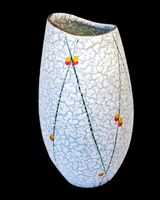 Marzi Remy Vase 1010/17 cm craquelé Mid Century vintage Rare