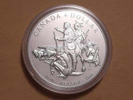 Kanada 1 Dollar "Kelsey with Natives" 1990 Silber