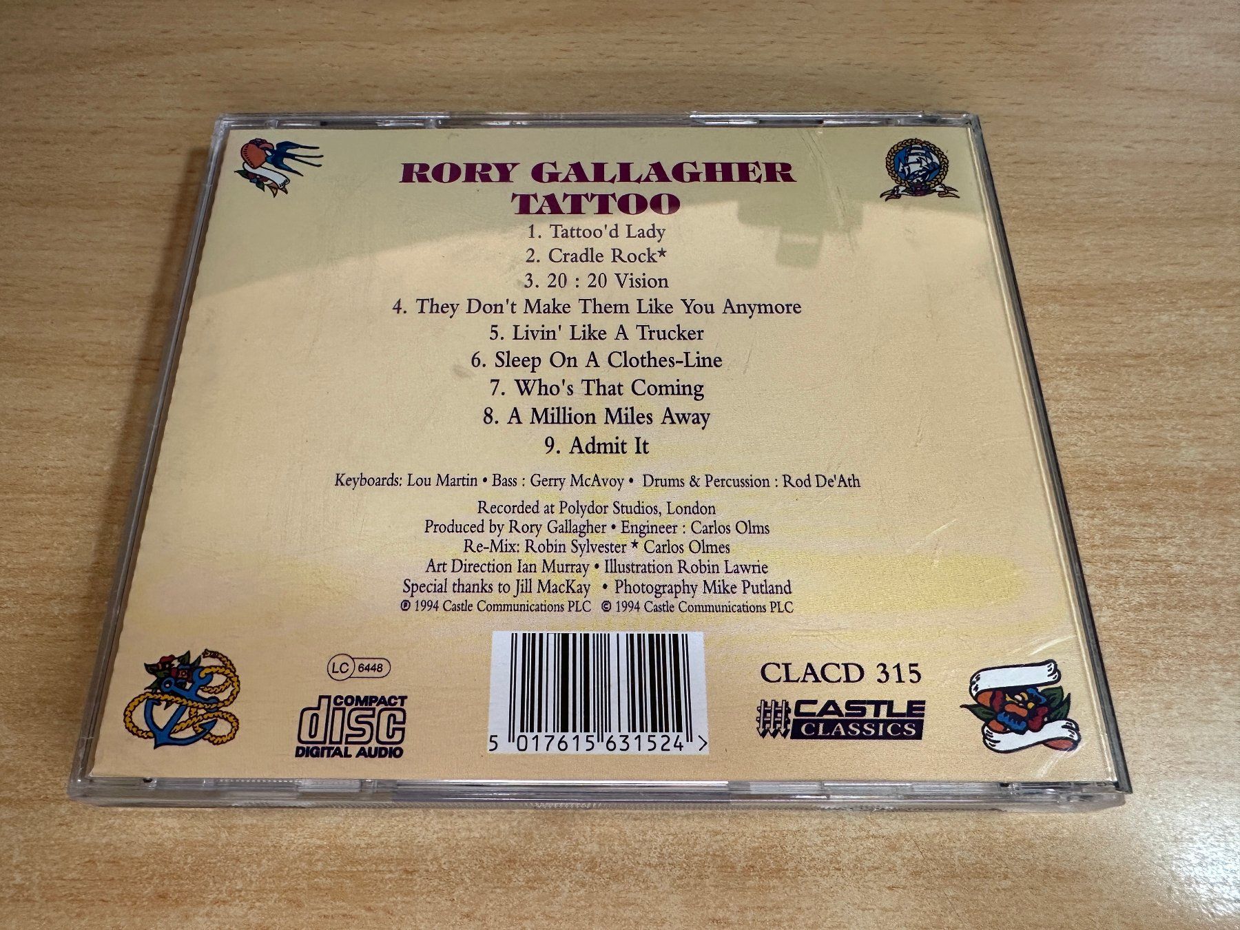 CD: G5 Rory Gallagher – Tattoo – Usato da Rikon im Tösstal venduto da Alpenmutz 1