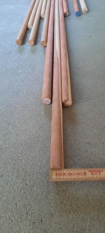 10 Stück Birkenholz-Rundstäbe – 6mm X 50cm, Geschliffen, Naturbelassen