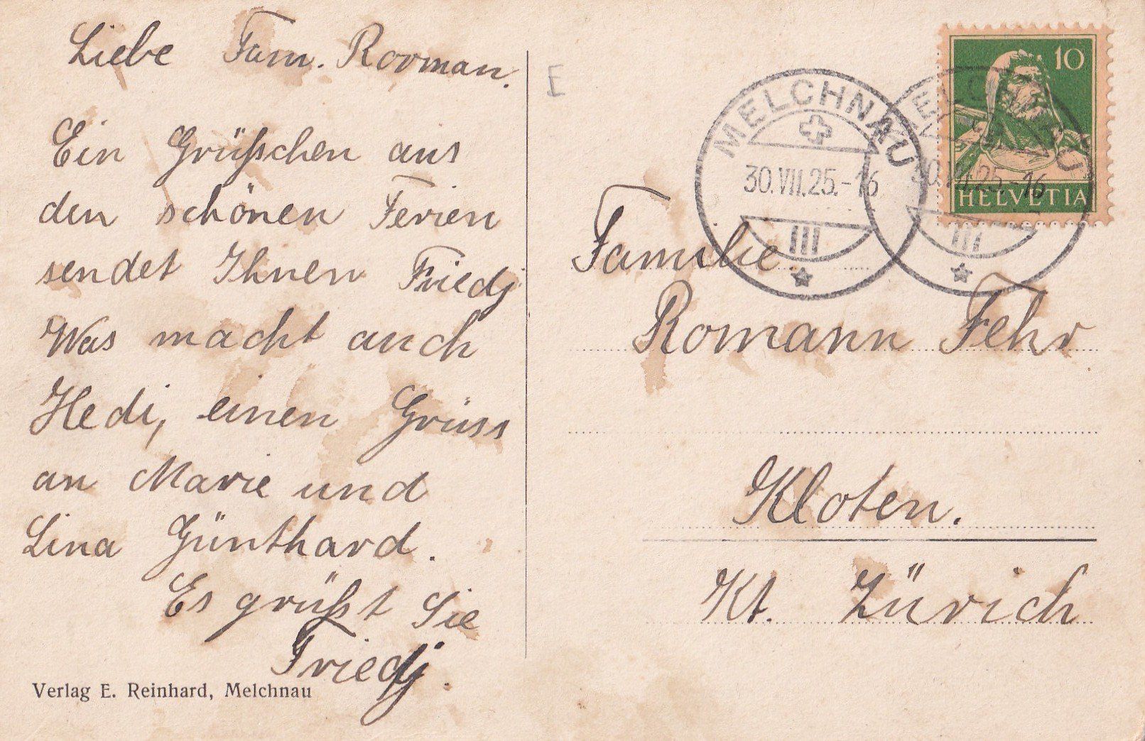 Cartoline postali: Melchnau Schulhaus – Usato da Olten venduto da clotaldi 1