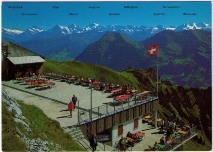 Ansichtskarten: Stockhorn - Restaurant mit Panorama – Gebraucht aus Binningen von Mountainrider