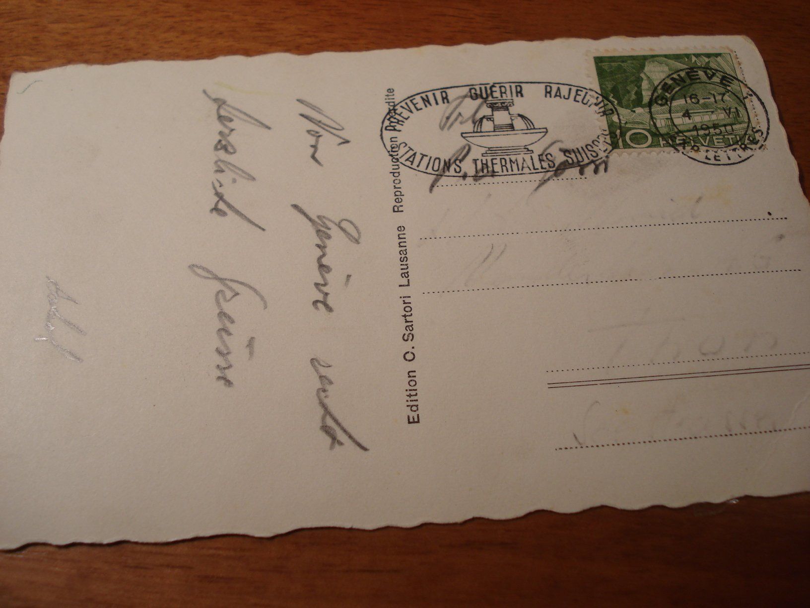 Cartoline postali: Genefe Vue Generale, 1950, gelaufen – Usato da Niederwil AG venduto da morostahu 1