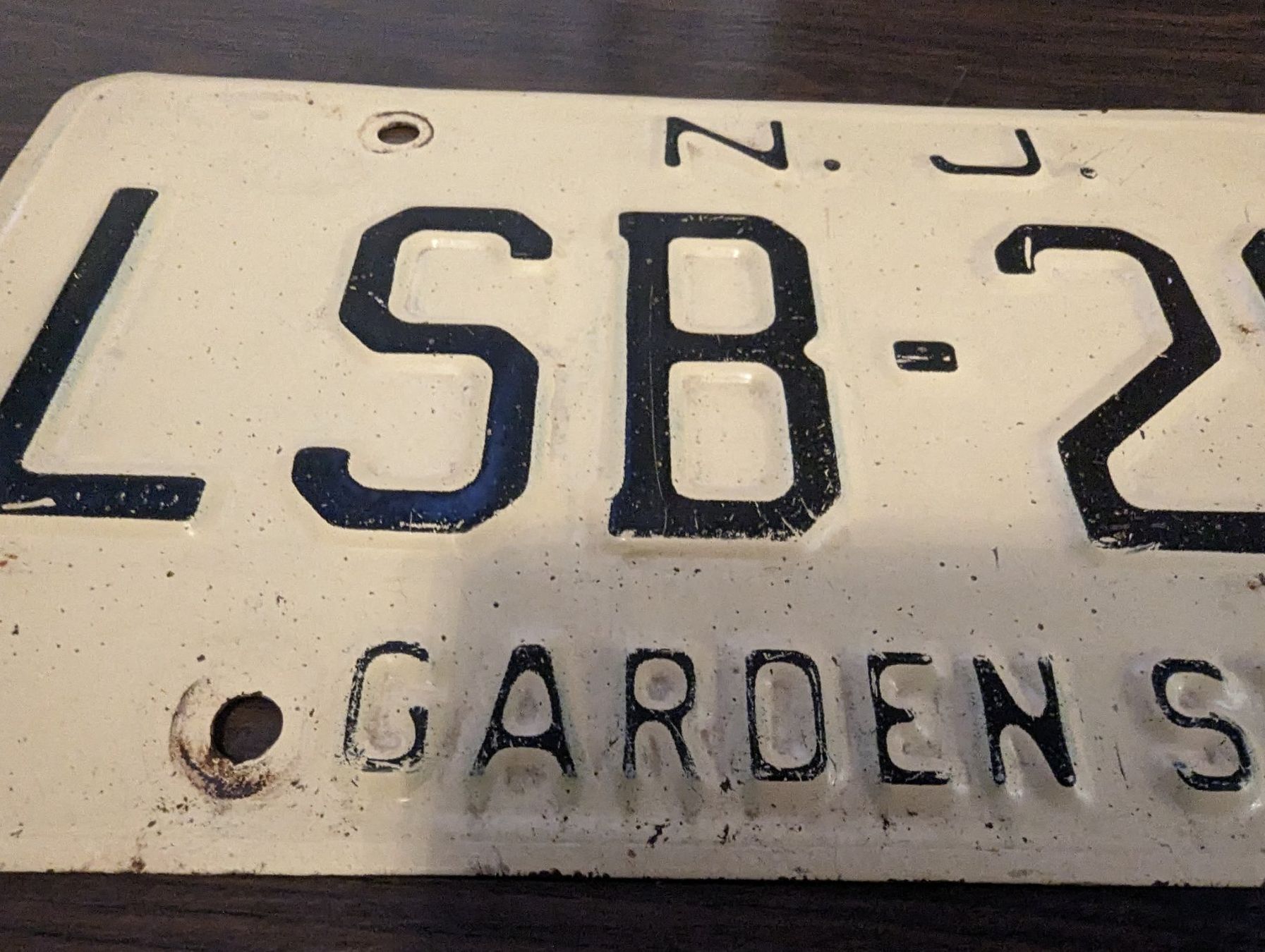 Insegne: Altes USA Nummernschild New Jersey – Usato da Baden venduto da swiss-alps 2