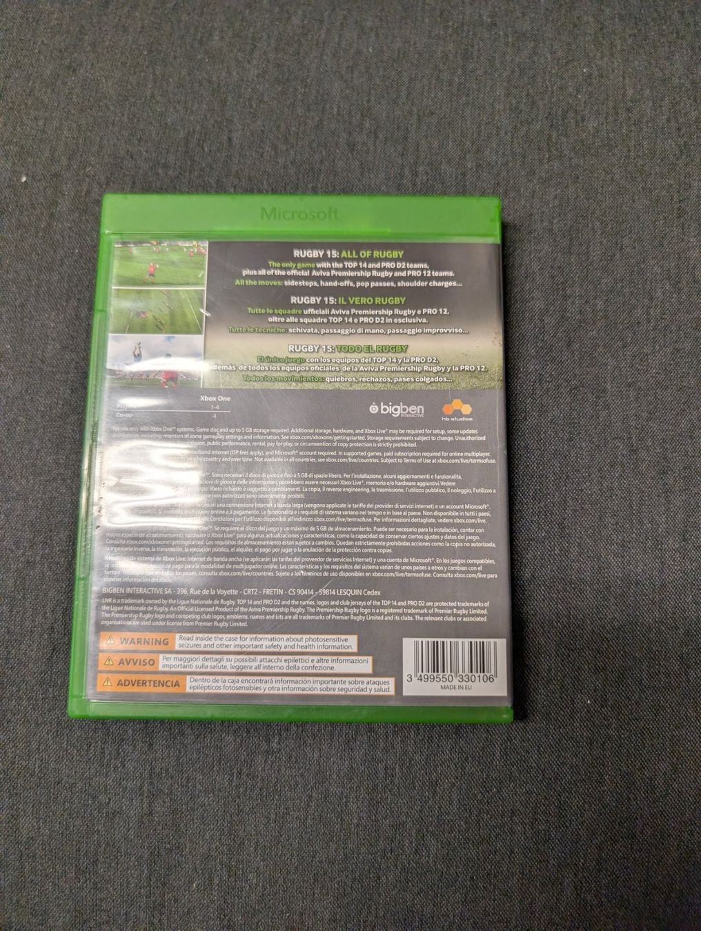 Giochi: Rugby 15 Microsoft Xbox Series x / one – Usato da Giubiasco venduto da Ticinerd 1