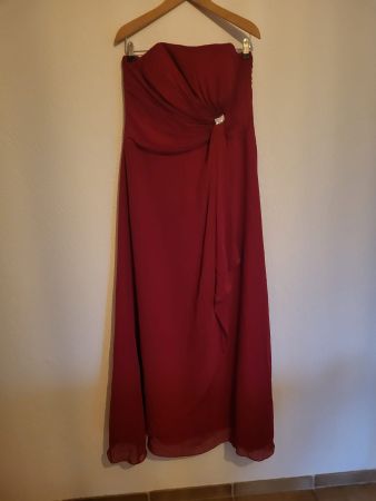 Ballkleid, Etuikleid dunkelrot, guter Zustand, ca. Gr 42