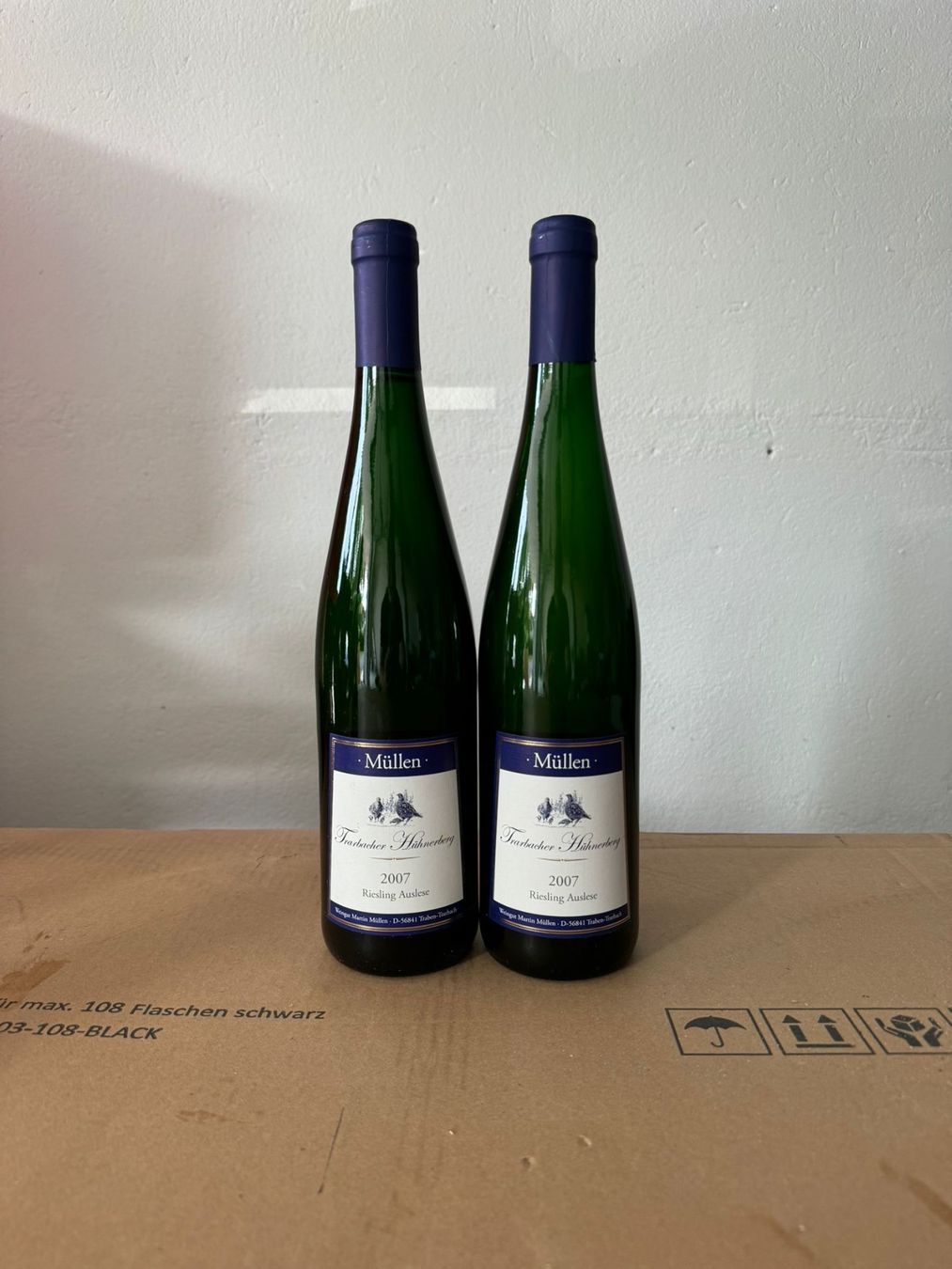 Wein: 2 Fl. Trarbacher  Riesling Auslese 2007 – Neu und originalverpackt aus Dietikon von Nesh