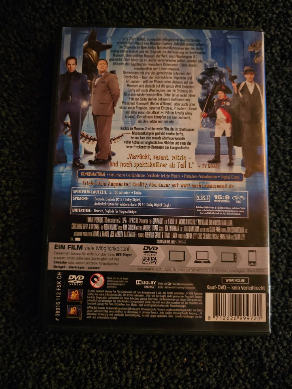 Tutti i DVDs: NACHTS IM MUSEUM 2(14342) – Usato da Ruswil venduto da M71 1