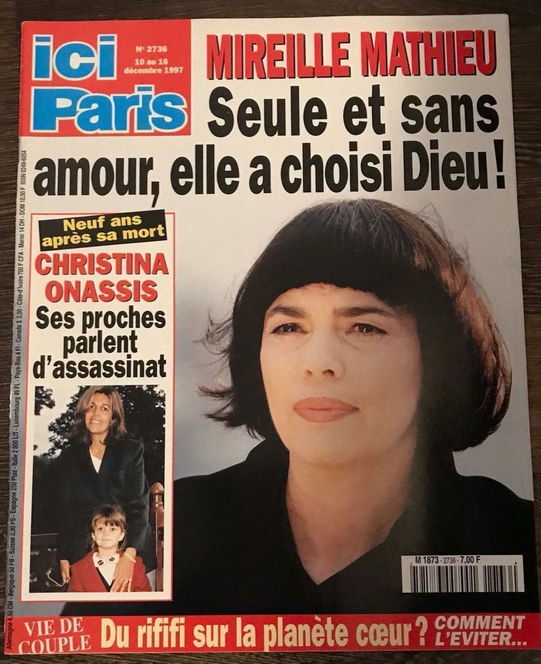 Zeitschriften & Magazine: Ici Paris, No 2736, 10 décembre 1997 M. Mathieu, Amanda Lear – Neu (gemäss Beschreibung) aus Zürich von Tarafo5