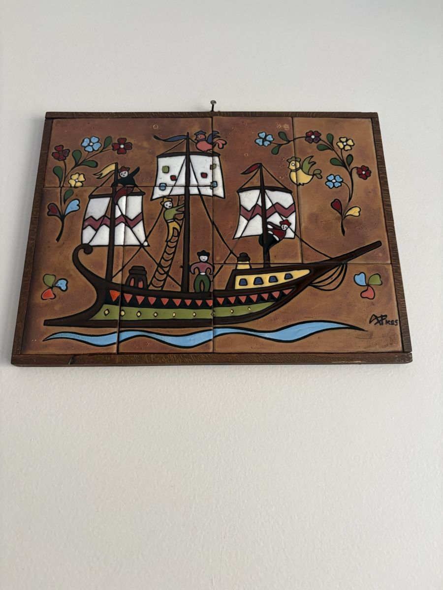 Dipinti: Tableau céramique vintage signé  – Usato da petit lancy venduto da FerreiraLuis