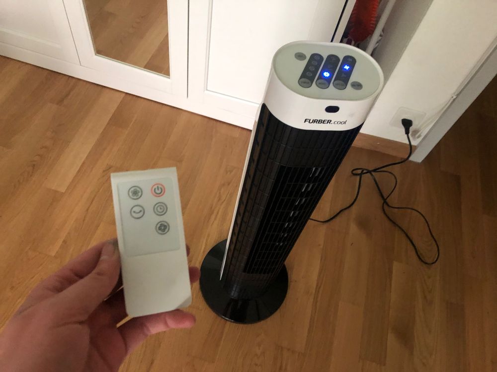 Bonnlo Turmventilator Mit Fernbedienung - Leise 35dB Mit 3 Stufen & Timer