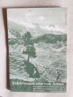 Vintage Landkarte Wander-Karte Arosa Exkursionskarte