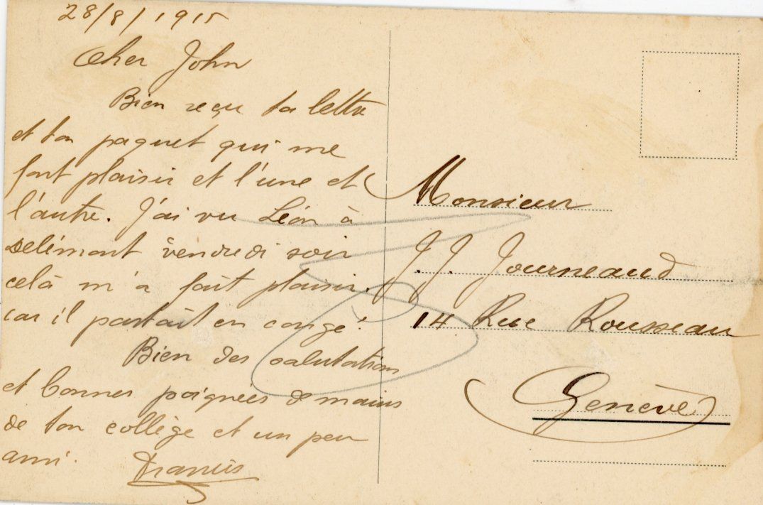 Cartoline postali: Movelier   JU       en 1915 – Usato da Brig venduto da Valcards54 1