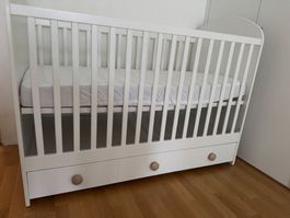 Ikea Babybett Gonatt, inkl. Matratze, wie neu