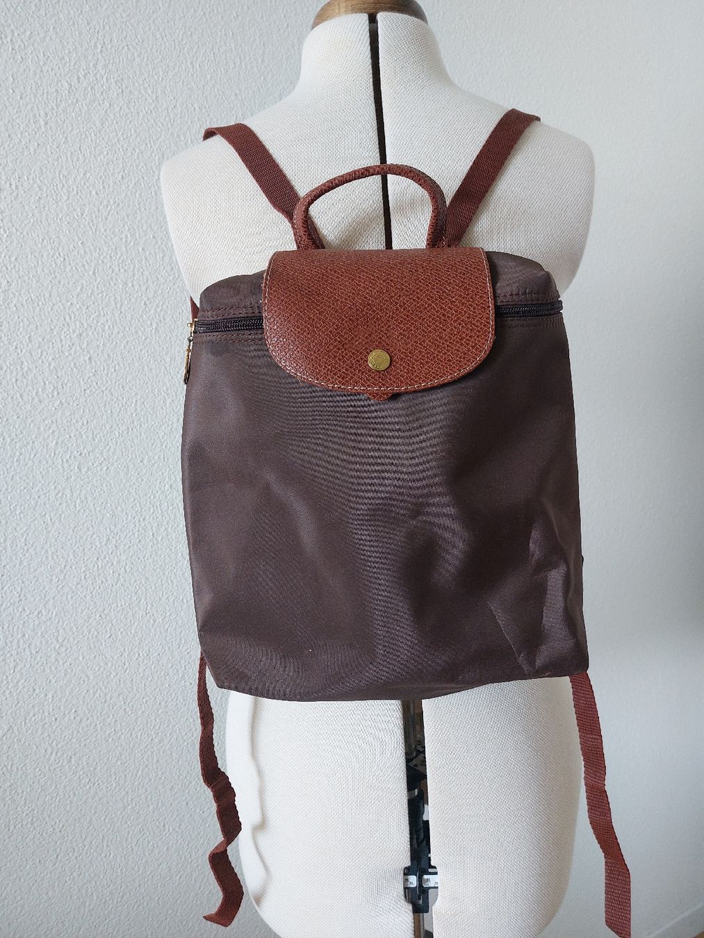Zaini: Rucksack braun Nylon Leder – Usato da Horgen venduto da prinza 1