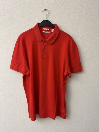 Herren Polo Shirt Calvin Klein, rot, Grösse L, Slim Fit