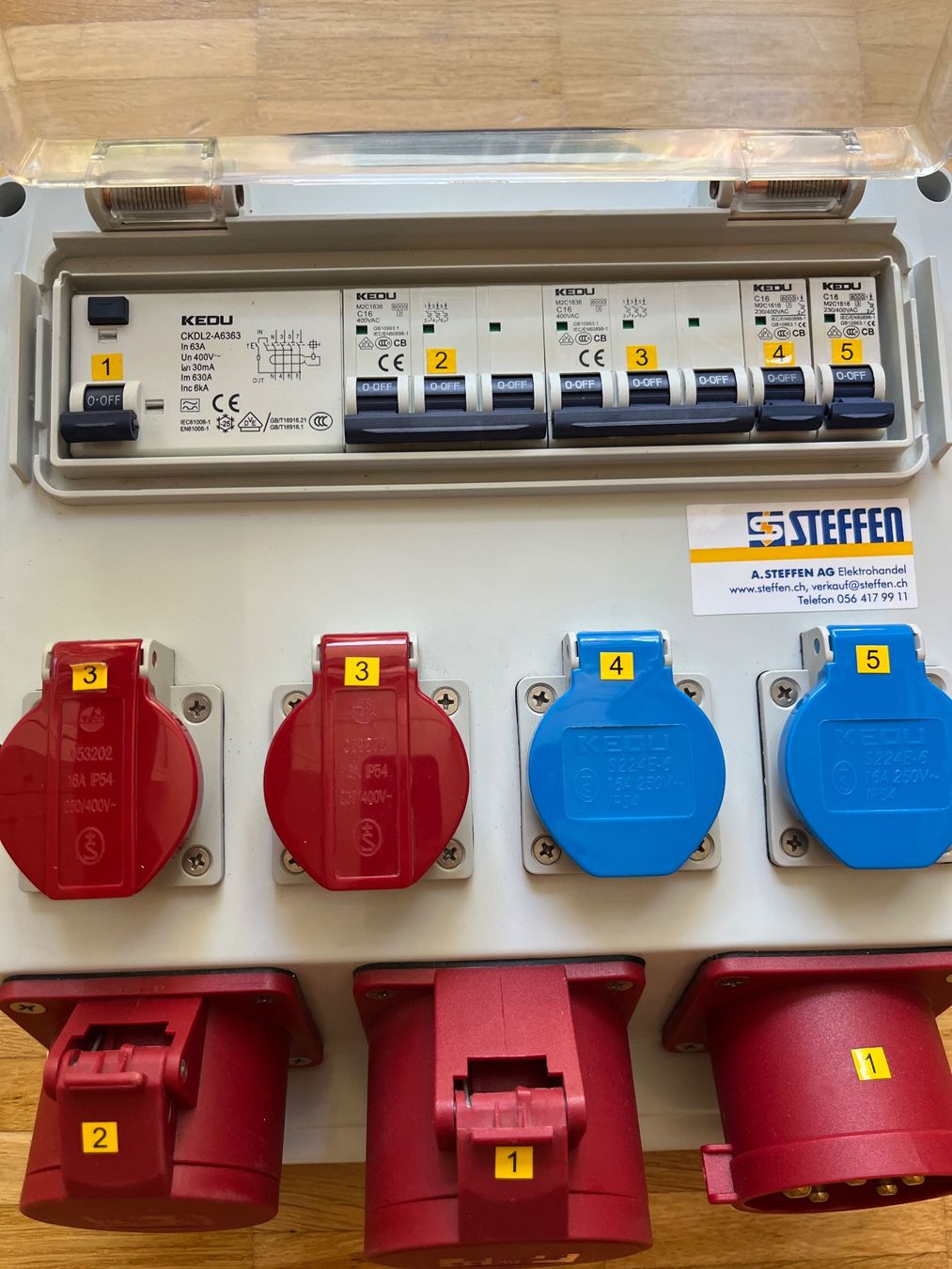 Elettrotecnica: Baustromverteiler 32A. Bauprovisorium CEE32A. NEU. Steffen – Nuovo (secondo la descrizione) da bern venduto da sanducci 6