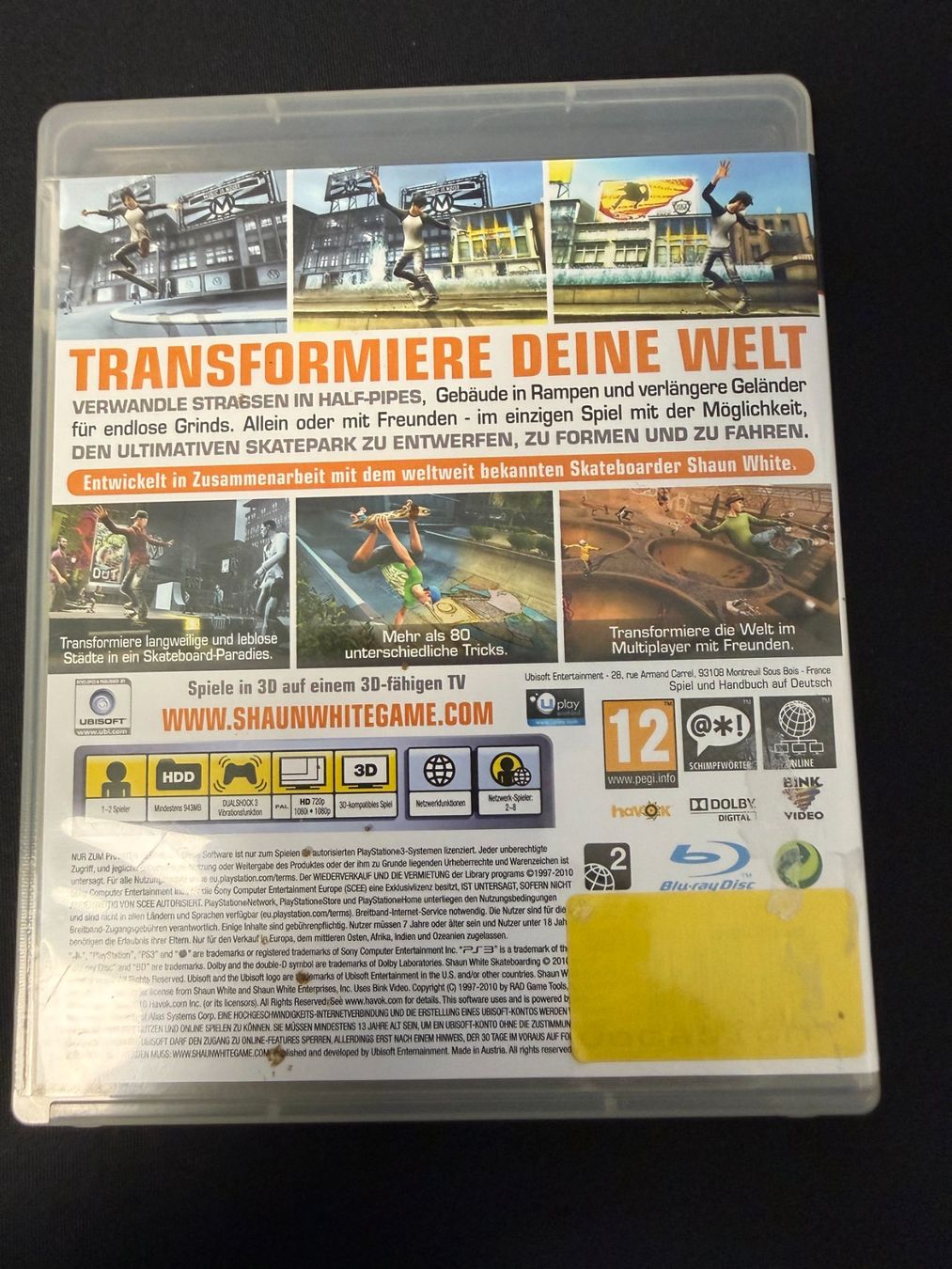 Sony Giochi: Shaun White Skateboarding - Ps3 – Usato da Pont-de-la-Morge venduto da Darfal 2