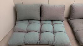Outdoor Lounge Paletten Kissen, je 1 Sitz- u. 2 Rückenkissen