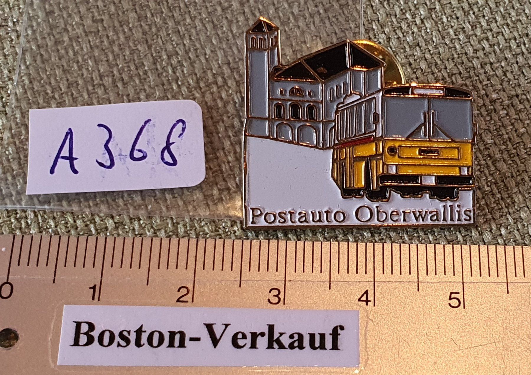 Placchette & Badge: A368 - Pin PTT Post Postauto Postbus Bus Oberwallis – Usato da Reinach BL venduto da Boston-Verkauf 2