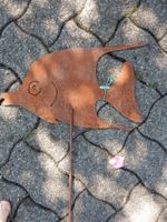 Rost: Figur Gartendekoration Stecker: Fisch auf Stab NEU