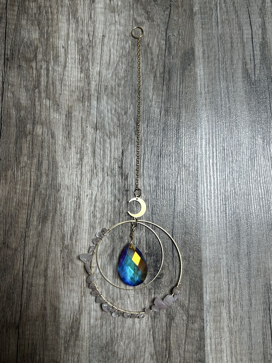 Alle Dekorationen: Suncatcher mit Mond und Rosenquarz! – Neu (gemäss Beschreibung) aus Obfelden von JackyRot 2