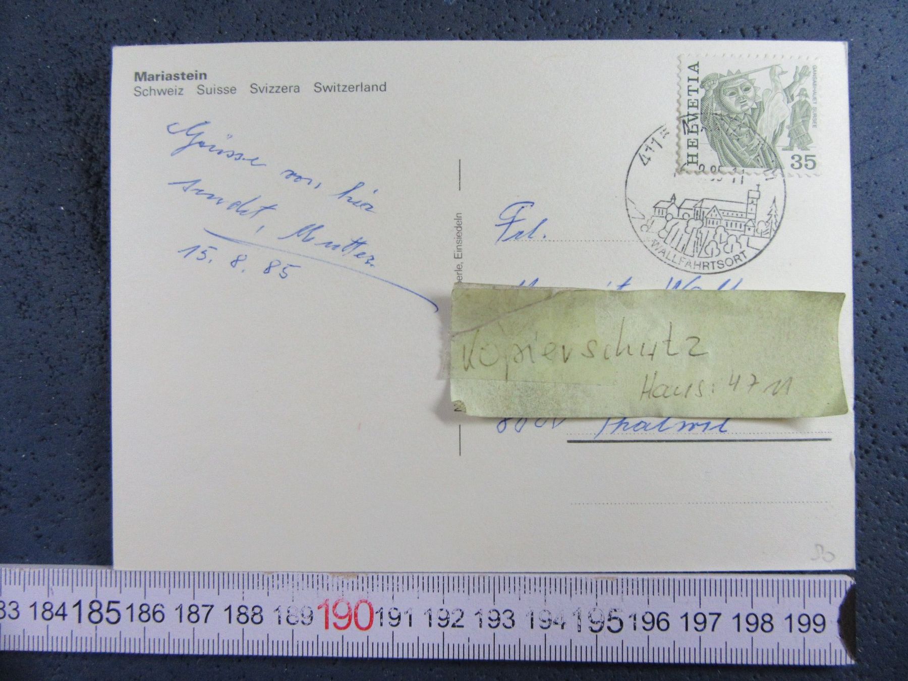 Ansichtskarten: MARIASTEIN MIT WAPPEN AK SO – Gebraucht aus Ettingen von Hausi4711 1