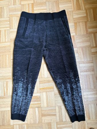 ADIDAS Pulse Knit Track Pants Hose black-gray L Wolle NEU