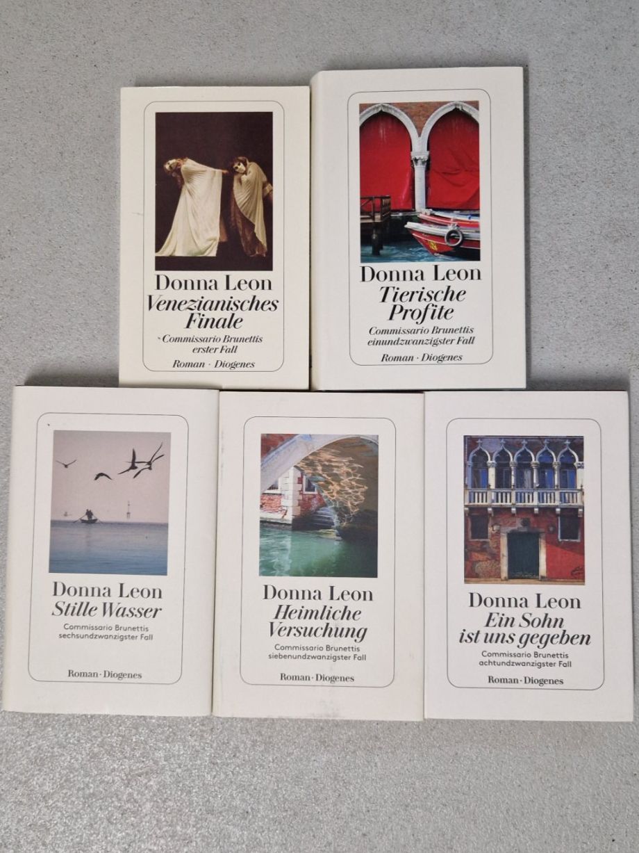 Libri: Donna Leon, Commissario Brunetti, 5 Bücher – Usato da Rupperswil venduto da Soraya77