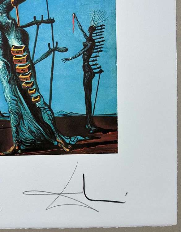 Salvador Dali Poster - Die Brennende Giraffe 50x75cm Leinwanddruck